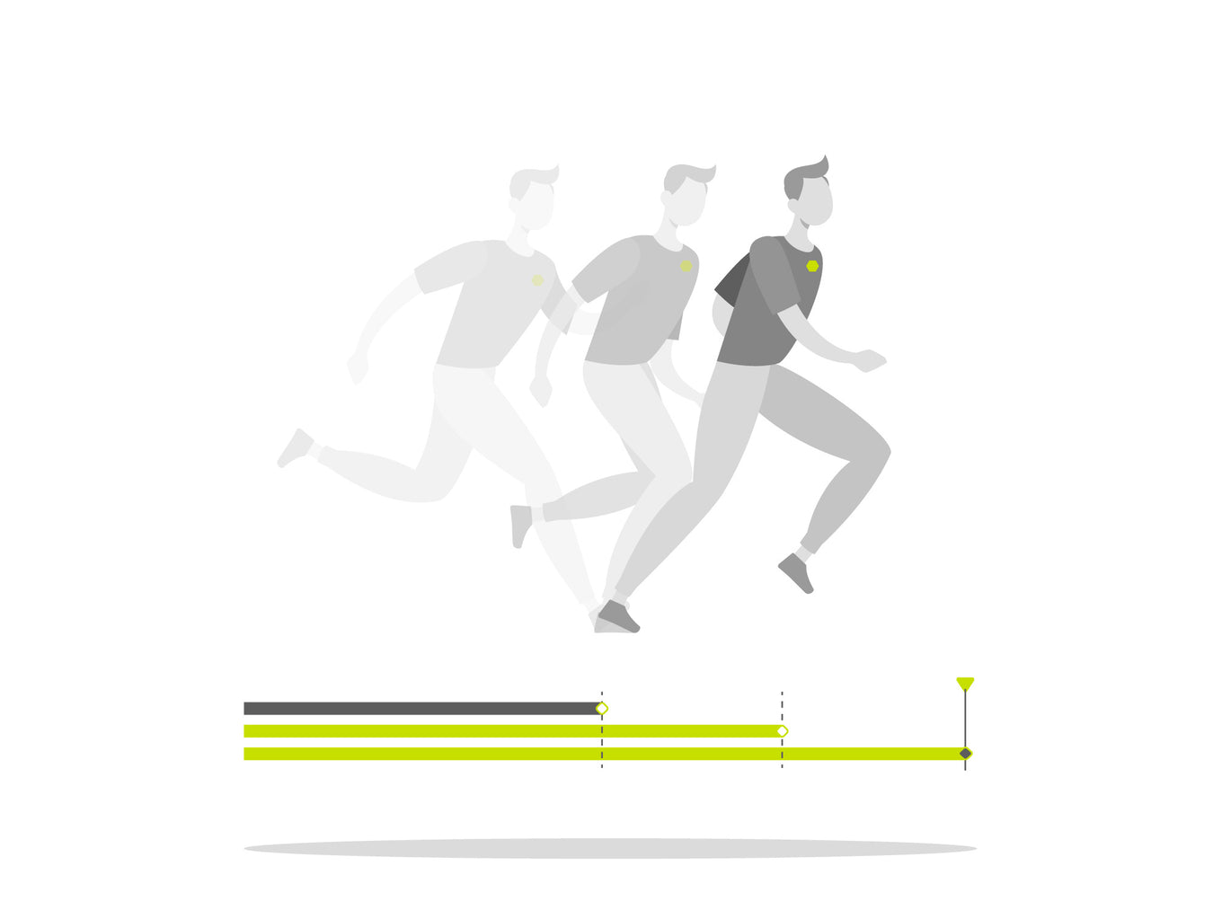 Graphic rendering of an animated Trifactor video with an animated jogger